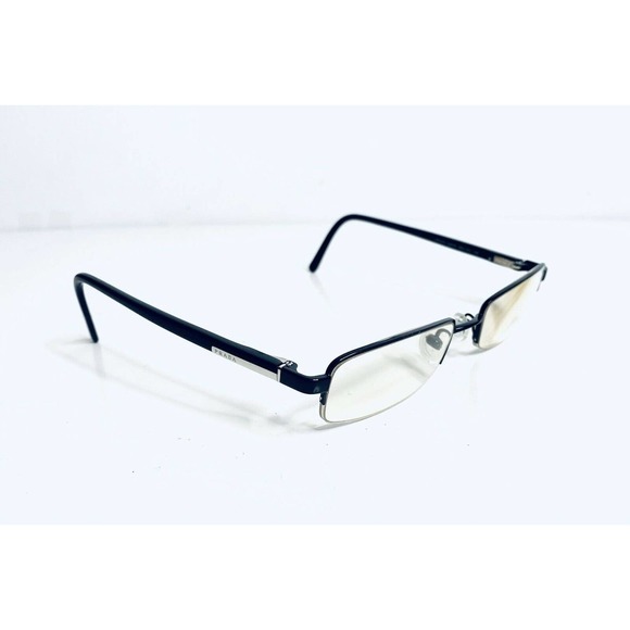 Prada Black Metal Rectangular Glasses - Picture 4 of 12